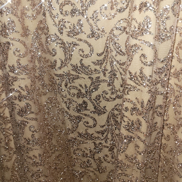 Rose Gold Formal gown. Size 14 - Picture 3 of 6